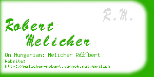 robert melicher business card